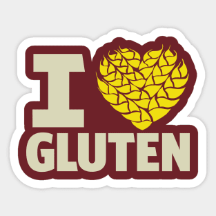 I Heart Gluten Sticker